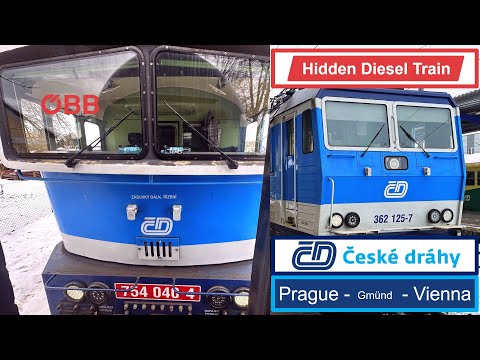 Hidden First Class Diesel Train Prague - Vienna via Tábor