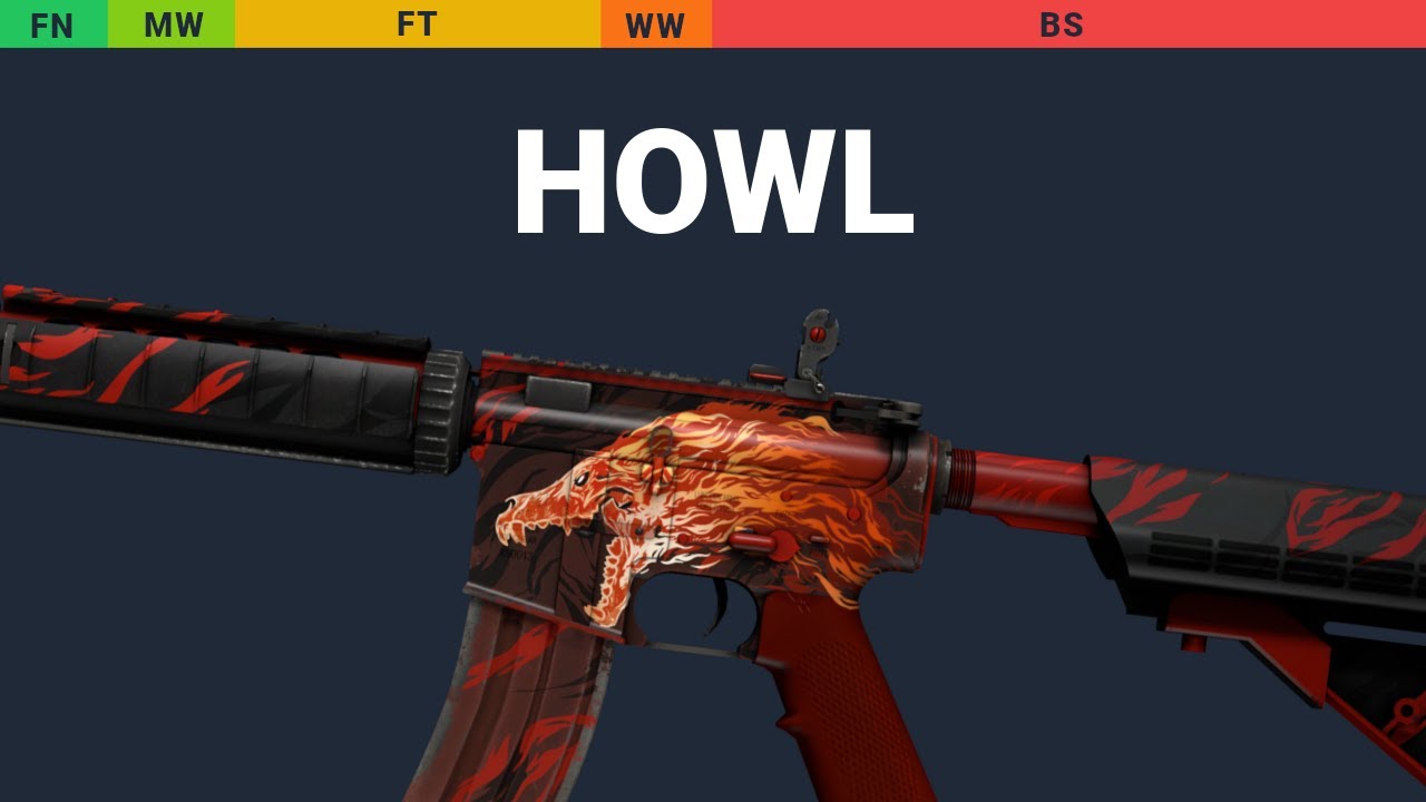 M4A4 Howl - Skin Float And Wear Preview - YouTube