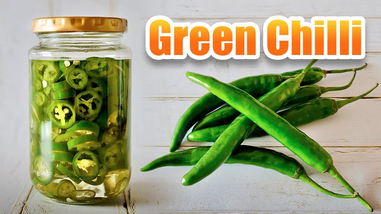 How To Make Pickled Green Chilli in 2 Minutes YouTube