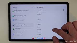 Samsung Galaxy Tab S9 Plus How To Change The Language?