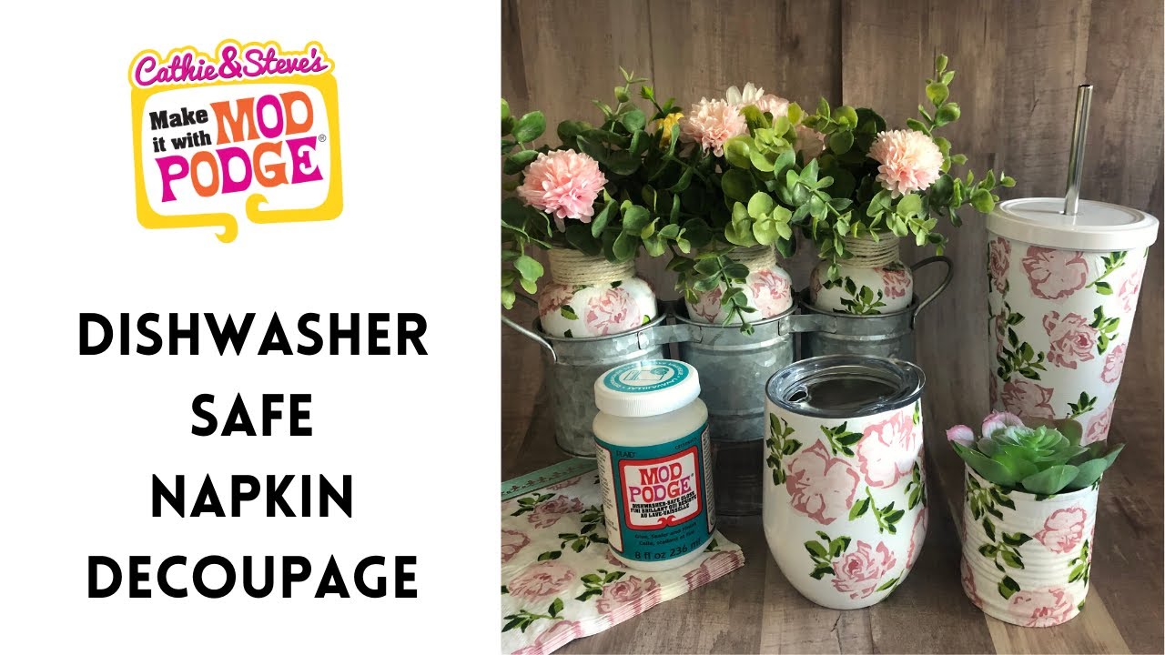 How to Use Mod Podge Dishwasher Safe, The Plaid Palette DIY craft ideas,  products, and more