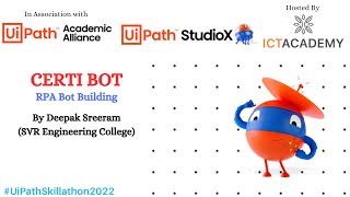 CertiBot | RPA UiPath Skillathon 2022 | #uipathskillathon2022