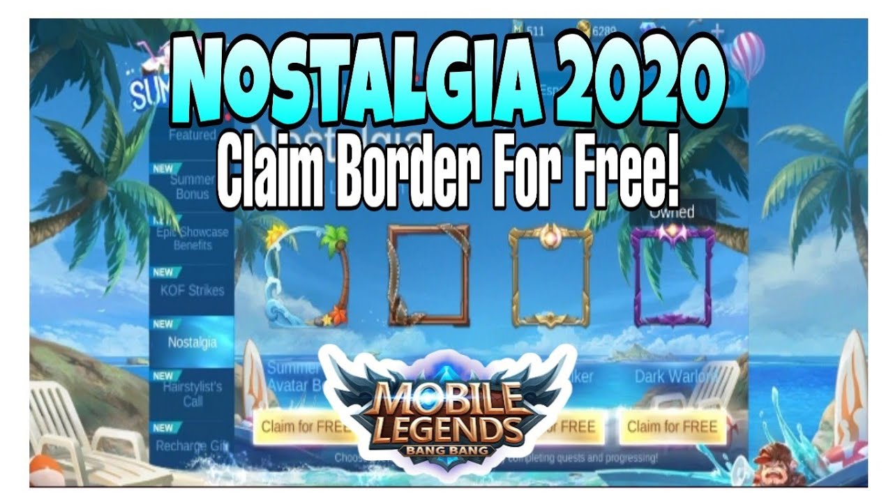 Nostalgia Event | Claim Border For Free | Nostalgia 2020 | Mobile Legends |