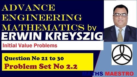 Erwin Kreyszig AEM Problem Set No 2 2 Q21 to Q30 #engineeringmathematics , #highermathematics