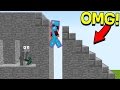 INVISIBLE MINECRAFT STAIRCASE TROLL! (Minecraft Trolling)