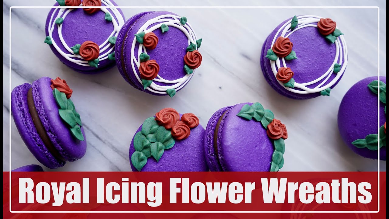 Using Royal Icing to make Floral Decorations on Macarons | ROYAL ICING DECOR IDEAS