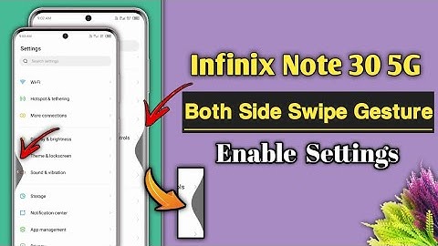 Infinix Note 30 5G Both Side Swipe Gestures Enable | Infinix Note 30 5G Gesture Settings