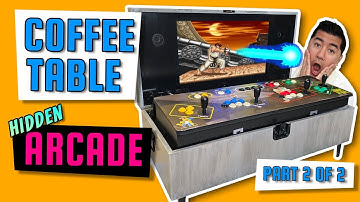 DIY Coffee Table with Hidden 4-Player Arcade Machine. (Part 2 of 2)