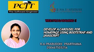 Carousel for HomePage | WEB Pragramming I | Java Institute