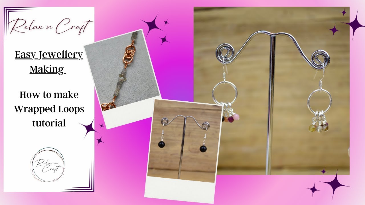 Easy Jewellery making How to make Wrapped Loops tutorial - YouTube