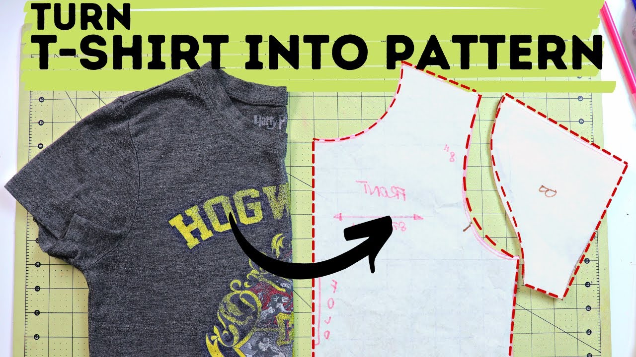 HOW TO turn your t-shirt into pattern? Detailed tutorial! How to make a ...