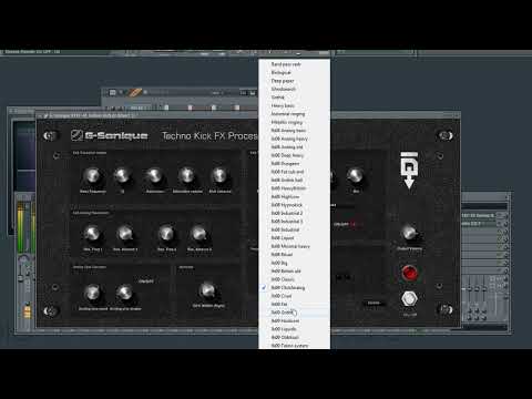 Techno Rumble Kick Drum generator KFXT 41 plug-in effect by G-Sonique, How to make Techno kick