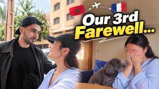 Saying Goodbye to My Husband Again...Tried to Stay Strong but Couldn't Hold Back the Tears