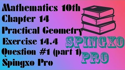 Chapter 14 | Practical Geometry | Ex 14.4 | Q1 (Part 1) Incircle | Class 9 & 10 Maths | #spingxopro