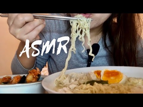 [ASMR 咀嚼音] ラーメンとオイキムチモッパン Ramen Mukbang