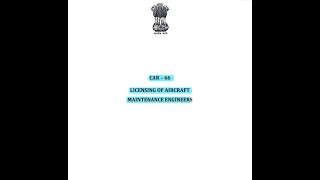 Introduction to CAR 66 ,part 1 liscencing of aircraft maintenance engineer