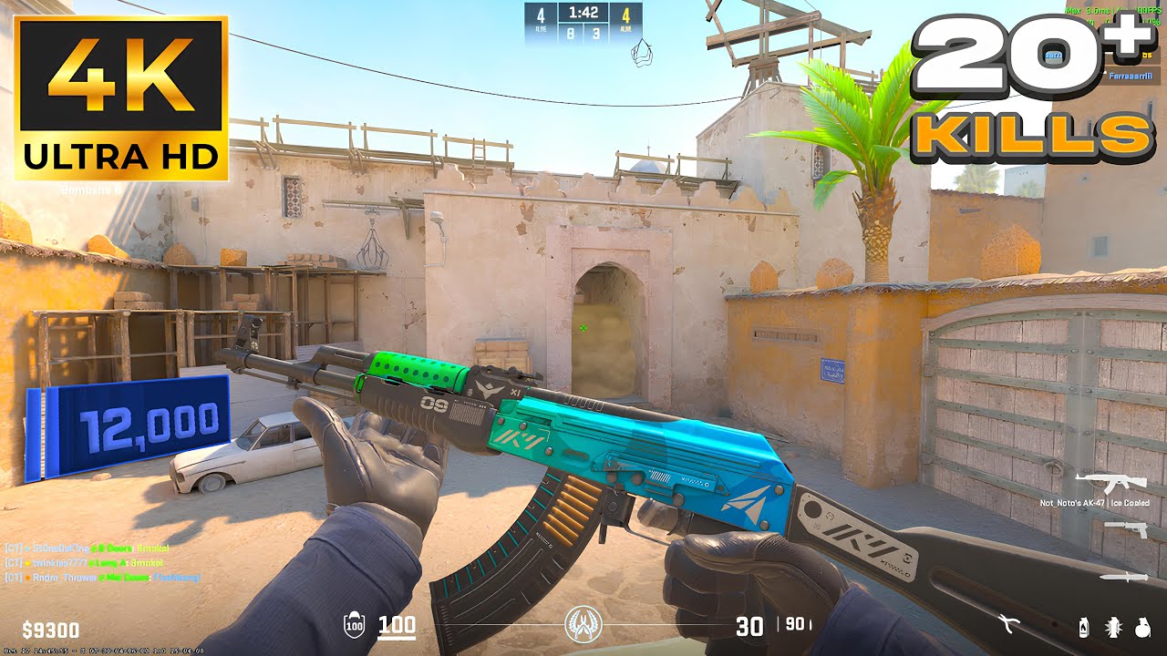 Counter Strike 2 - Dust II - Premier Ranks - Gameplay 4K