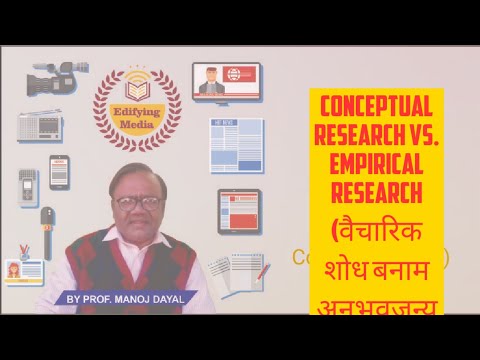 Conceptual Research Vs. Empirical Research (वैचारिक शोध बनाम अनुभवजन्य शोध)By Prof.Manoj Dayal【268】