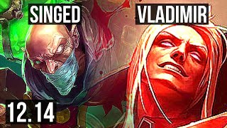 SINGED vs VLAD (TOP) | 2/0/4, 700+ games, 900K mastery | KR Diamond | 12.14