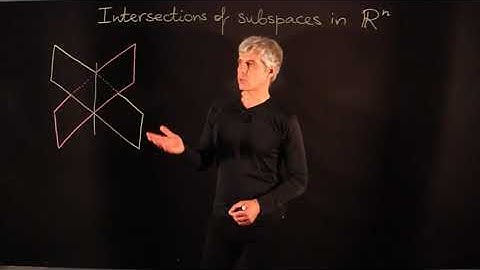 Lecture 18 Intersection of Subspaces