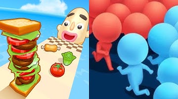 Sandwich Runner + Count Master - All Level Gameplay Android,iOS - NEW MOD APK UPDATE GAMEPLAY