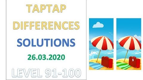 TapTap Differences Answers Level 91-100 Solutions