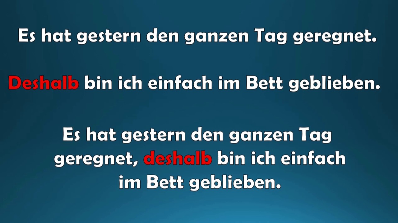 Trotzdem und deshalb - YouTube