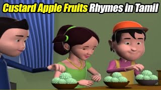 Tamil Nursery Rhymes   Custard Apple Fruits Rhymes   Kids Tamil Rhymes   Fruits Nursery Rhymes