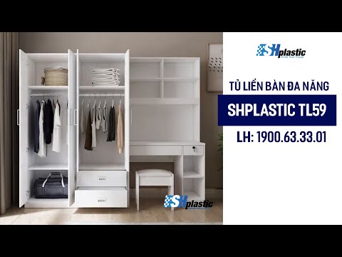 Video Tiện lợi với thiết kế tủ quần áo liền bàn SHPLastic |... - YouTube