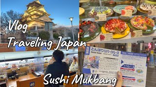 Osaka Castle Adventure, Dotonbori River Cruise, Conveyor Belt Sushi Delight | Travel Vlog 🏰🚢🍣