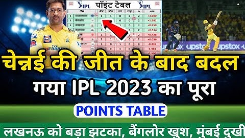 चेन्नई कि जीत के बाद IPL 2023 के Points Table में मचा बवाल, LSG RCB को तगड़ा झटका, MI DC KKR हैरान