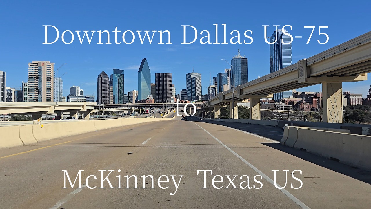 I‑30 Service Road, Margaret Hunt Hill Bridge Downtown Dallas to McKinney US‑75 Drive TX US Jan 2026