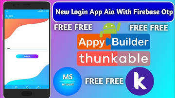 New Design Login Screen With Firebase Authentication AIA File Free | Kodular | Thunkable|Appybuilder