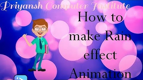 How to create Rain effect in Adobe Photoshop 7.0