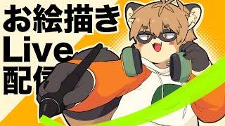 【2040420】ケモVのサムネ用イラスト早描きする