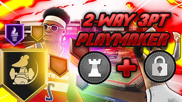 BEST 2- WAY 3PT PLAYMAKER BUILD!! RUNNING THE PARK!! Æ