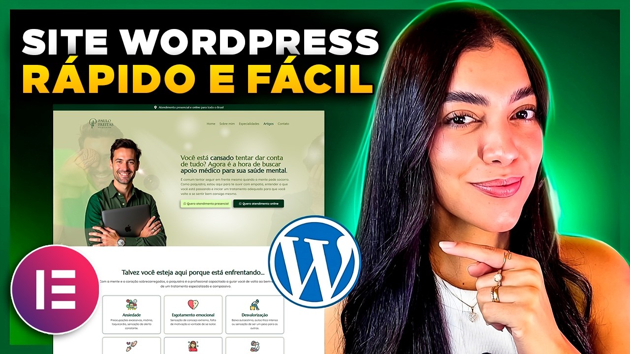 Como CRIAR UM SITE com WordPress e Elementor Free [Adaptando um ...
