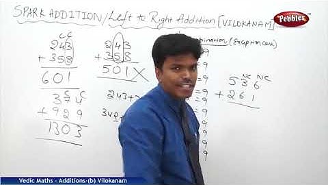 Vilokanam Part 3  Spark Addition Speed Maths  Vedic Mathematics