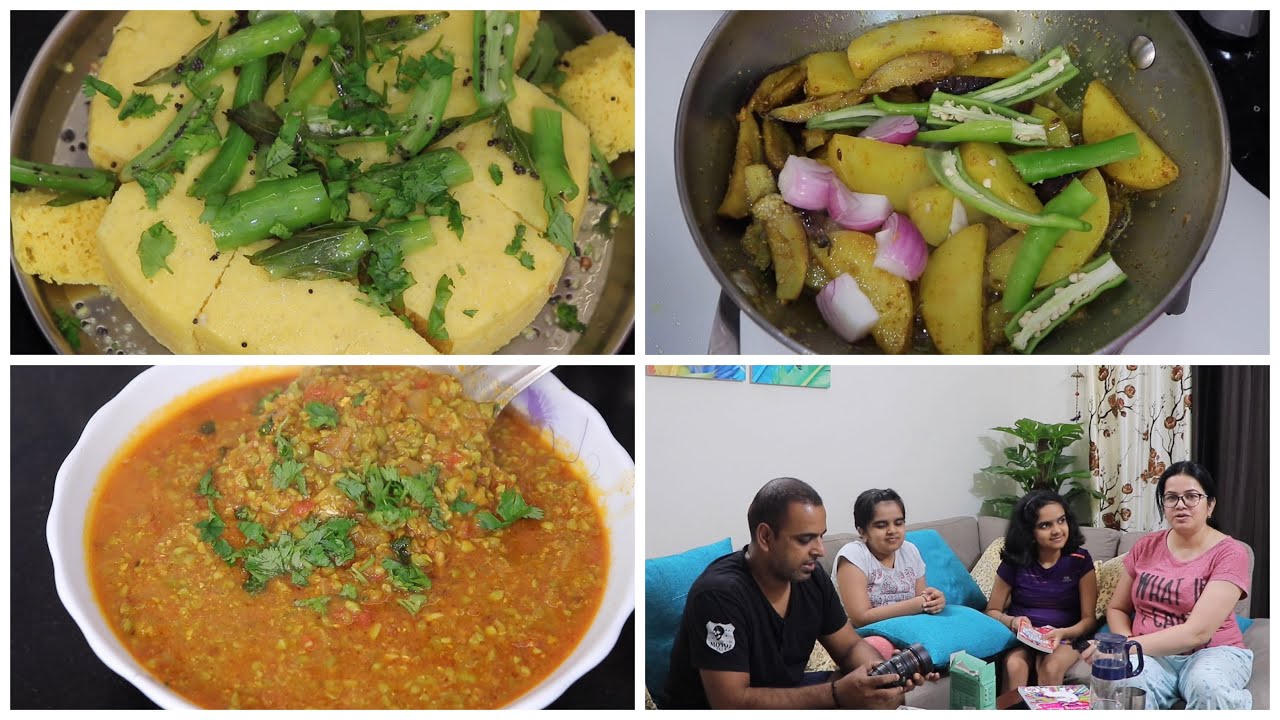 3 AWESOME RECIPES | Gujarati Besan Dhokla | Khaman recipe | Matar ki Dal | Aloo Baingan | vlogs