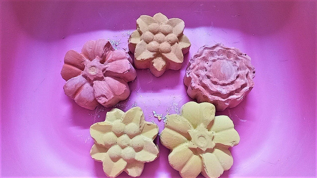 Soft Crunchy & Colorful Reformed Flowers Crumbling | Super Dusty Powder ...