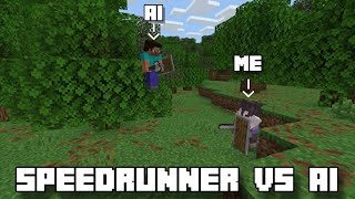 Minecraft Manhunt, But It's SpeedRunner Vs AI