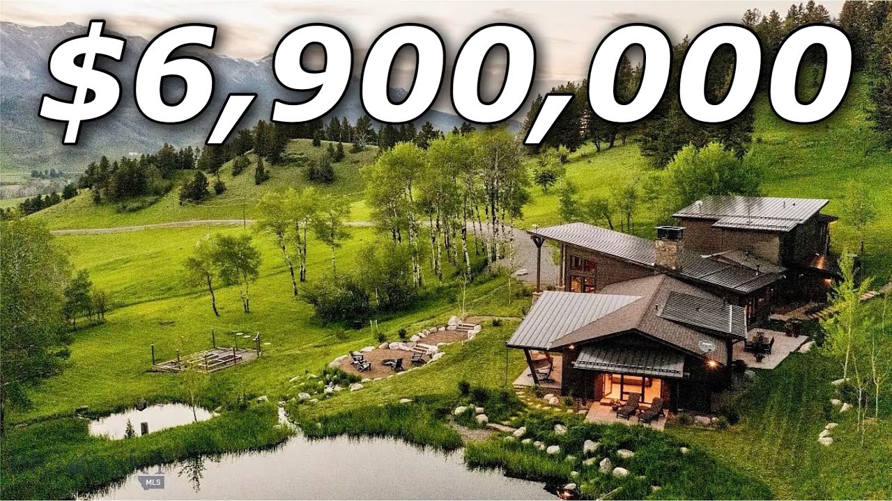Touring a $6,900,000 Custom Luxury Mountain Home in Bozeman Montana!
