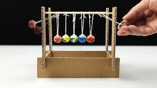 How To Make a NEWTON'S CRADLE at home | DIY Newton Cradle Science Project | Homemade Newton Cradle