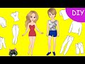 DIY How to make Paper Doll & Clothes. Handmade. Coloring.