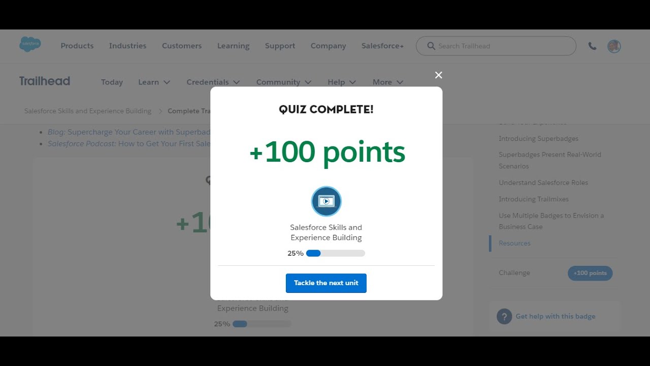 Complete Trailhead Badges to Build Skills Salesforce Skills and