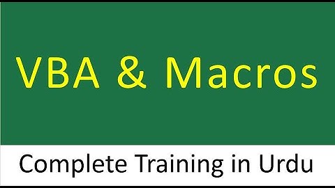 Complete VBA Training Basic to Advance in Urdu / Hindi (Day - 3)