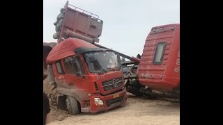 Truck fail compilation! 【E4】---Top crazy heavy load trucks!