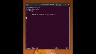 Print without "main()" function in C #linux #shorts #learning #programming #coding #live #terminal