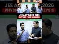 JEE Advanced 2026: Physics Paper Analysis || NV Sir || Motion JEE #jeeadvanced2026 #shorts #jee