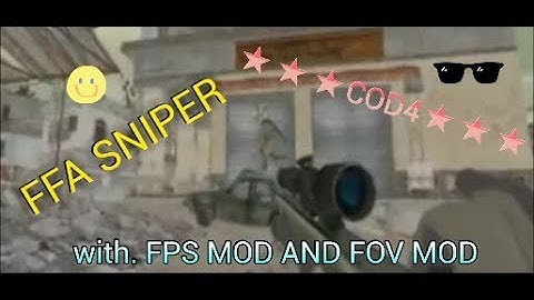 SNIPER FFA IN COD4 map CRASH  with MOD FPS AND FOV -RKT GAMER